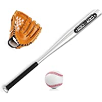 IDE Con Conjunto de béisbol- Bate de Madera- Guante y Bola de béisbol- Mayor de la Liga de béisbol Menor BallLittle…